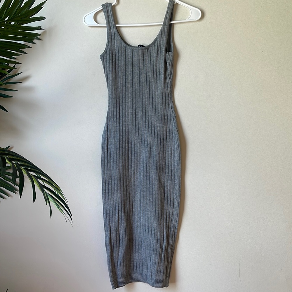Gray thick spandex dress